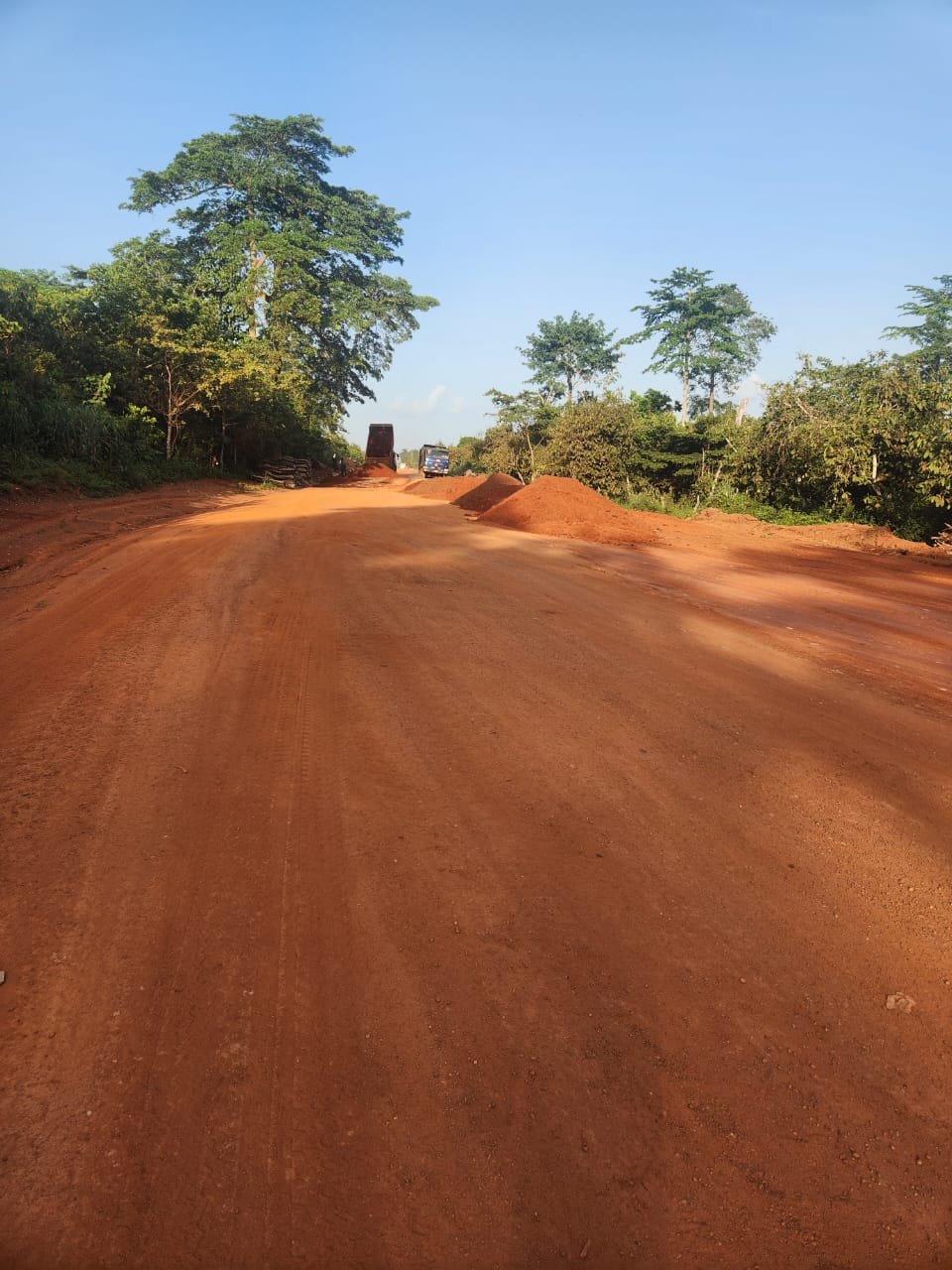 Bediako Junction to Sefwi Adabokrom road construction project in the Western North Region by Kingspok Construction Works Limited